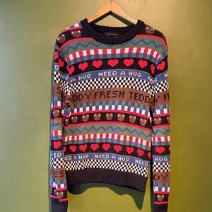 Teddy Fresh Colorful Patterned Crewneck Sweater